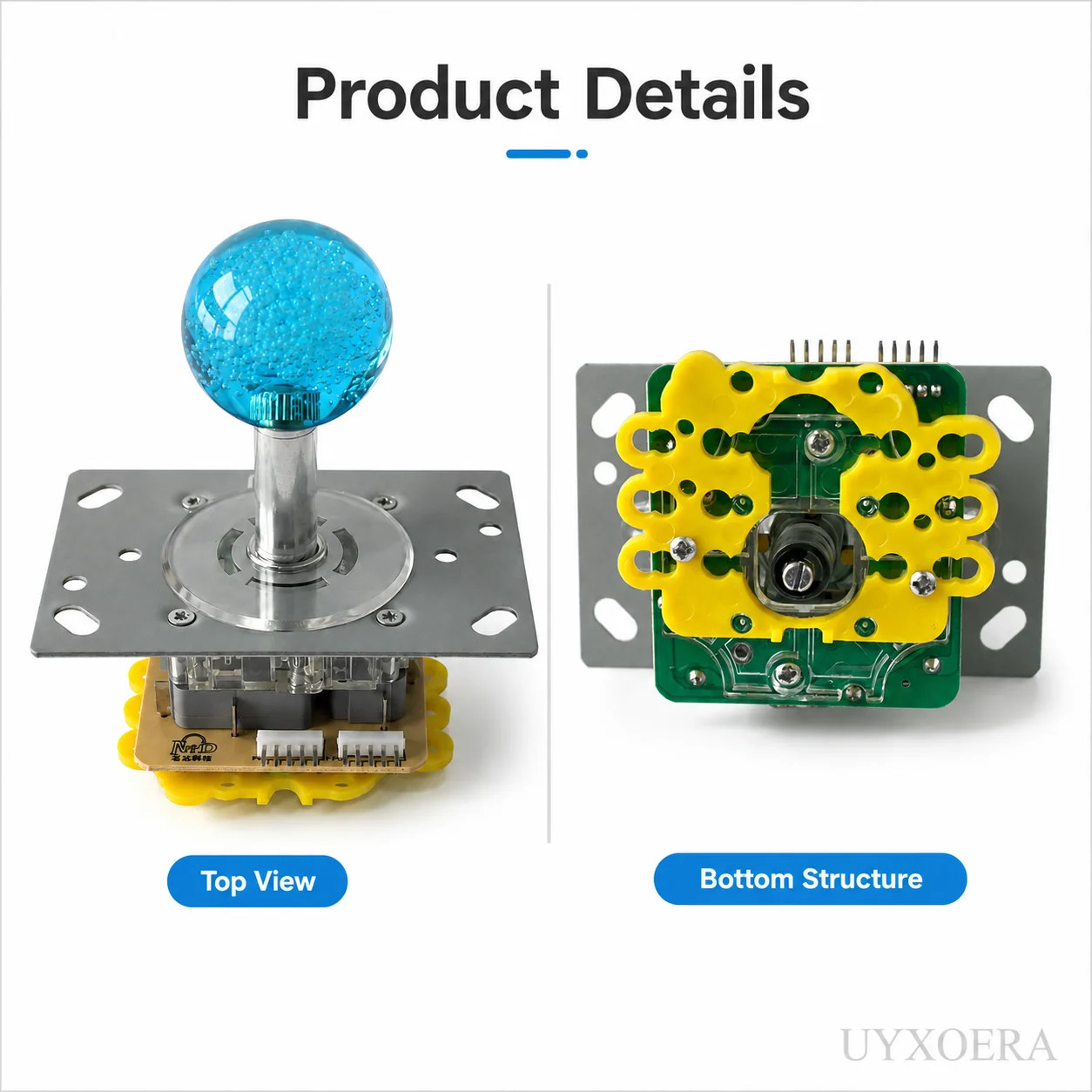 12V LED Colorful Flashing Arcade Joystick 5Pin Dual-Plug Controller for Claw Crane Fishing Game Machine