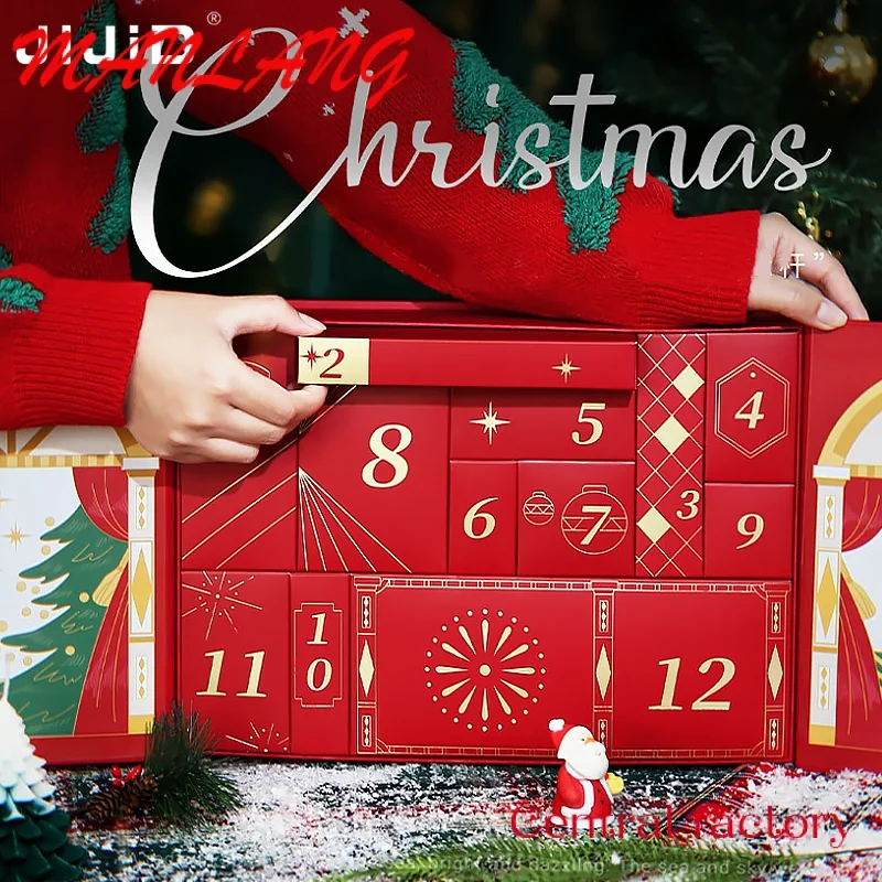 Custom  JiJiD Factory Made Printing Cardboard Display Chocolate Advent Calendar Carton Packaging Box Gift Box