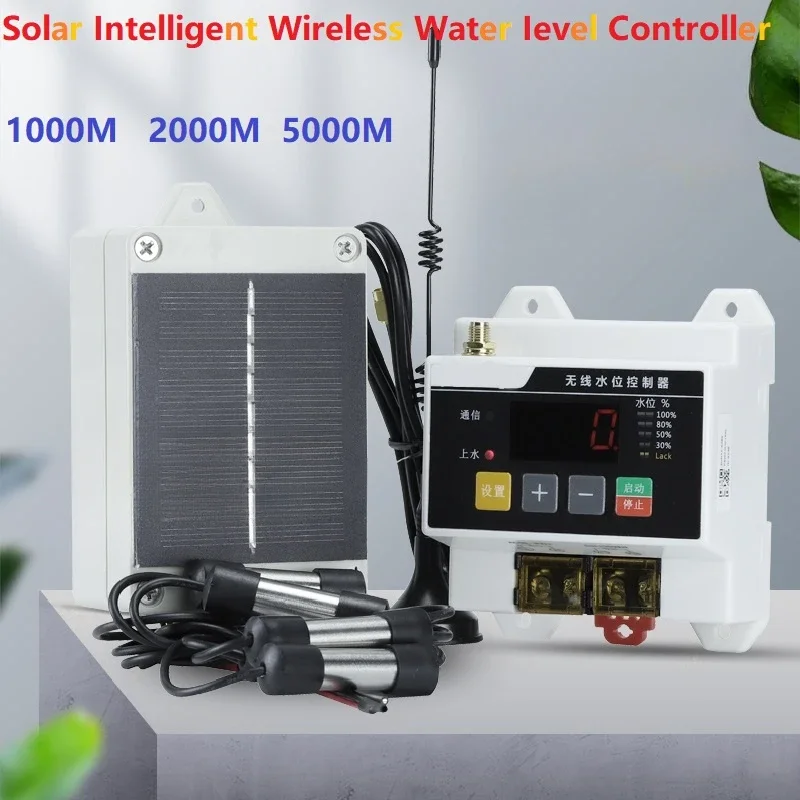 Wireless remote water level controller water pump tank water tower 220V liquid level remote control float sensor switch