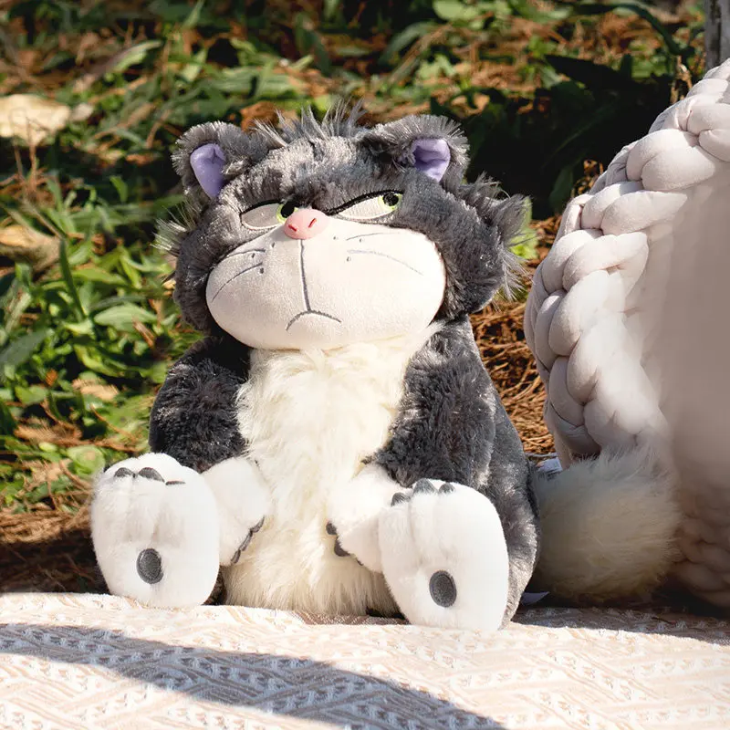 Disney Playful Lucifer Plush Keychain Mischievous Cat Doll Charm Bag Accessory Girl's Birthday Gift