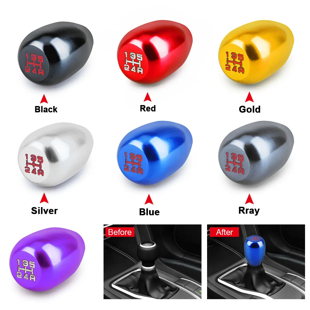 Speed Gear Shift Knob para BMW E46 Honda Civic Ford Focus VW Jeep, Universal Shift Stick, Handebol, 5 6 Velocidade