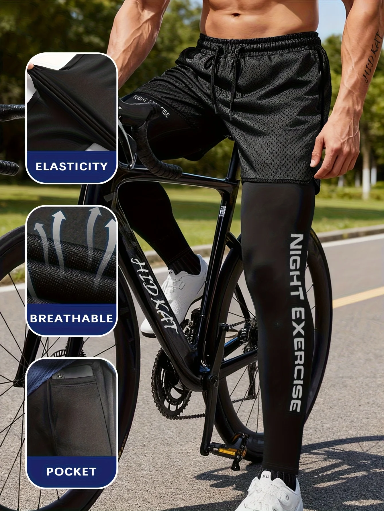 Men's Two-Tone (or suitable for multi-color options) Climbing Pants with Inner Layer Elastic Drawstring Waist, Built-In Pockets