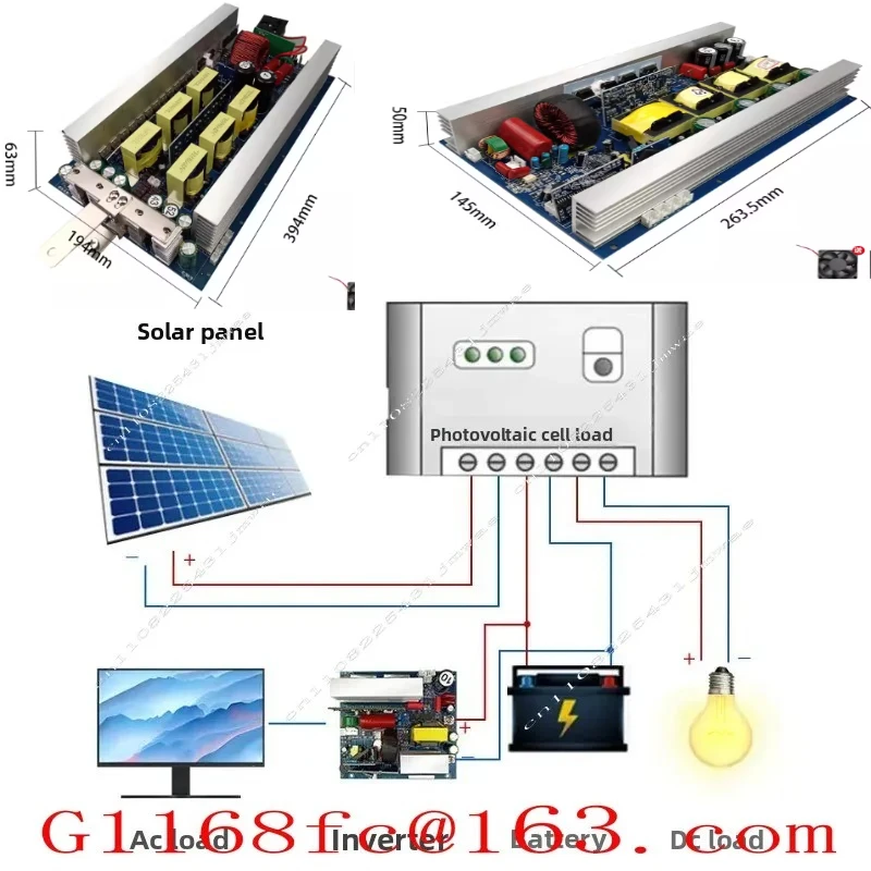 3000W  Pure Sine Wave Inverter Motherboard 12V24V 48V60V To 220V High-power Outdoor Power Converter Module