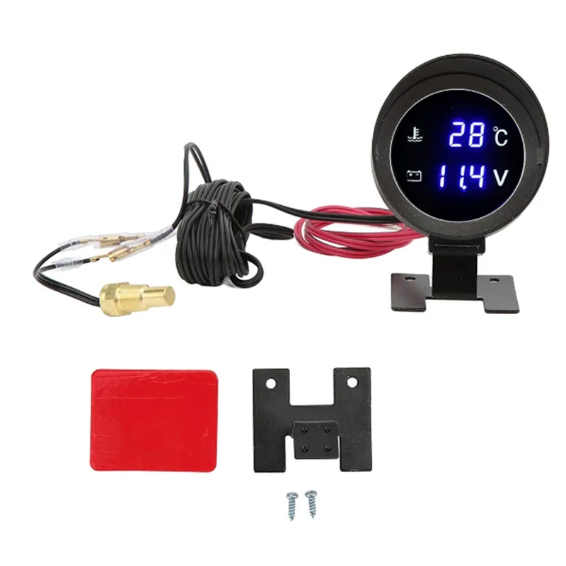 

Портативный автомобильный датчик температуры воды постоянного тока 9-36 В, вольтметр, автомобильные двигатели, температура воды, напряжение 2 в 1, метр с датчиком температуры воды