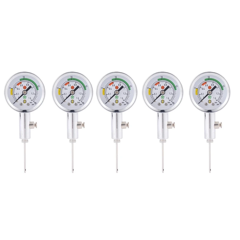 

5X Ball Pressure Gauge Ball Pressure Measuring Tool Basketball Football Volleyball Barometer