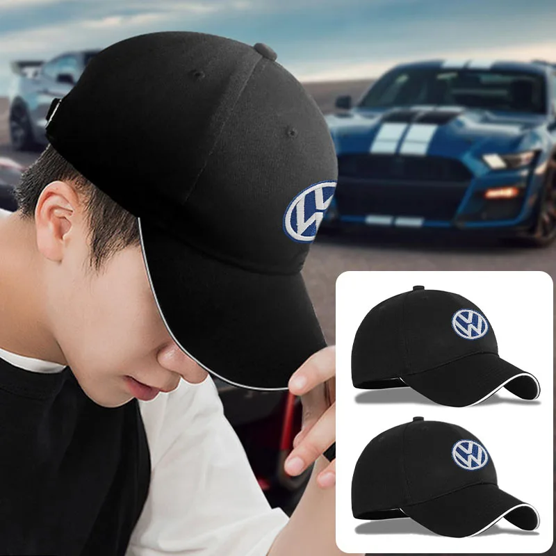 1/2pcs Fashion Unisex Baseball Caps Snapback Hat Outdoor Adjustable Casual Sun Hats For Volkswagen VW Caddy Golf 6 Golf 7 Jetta