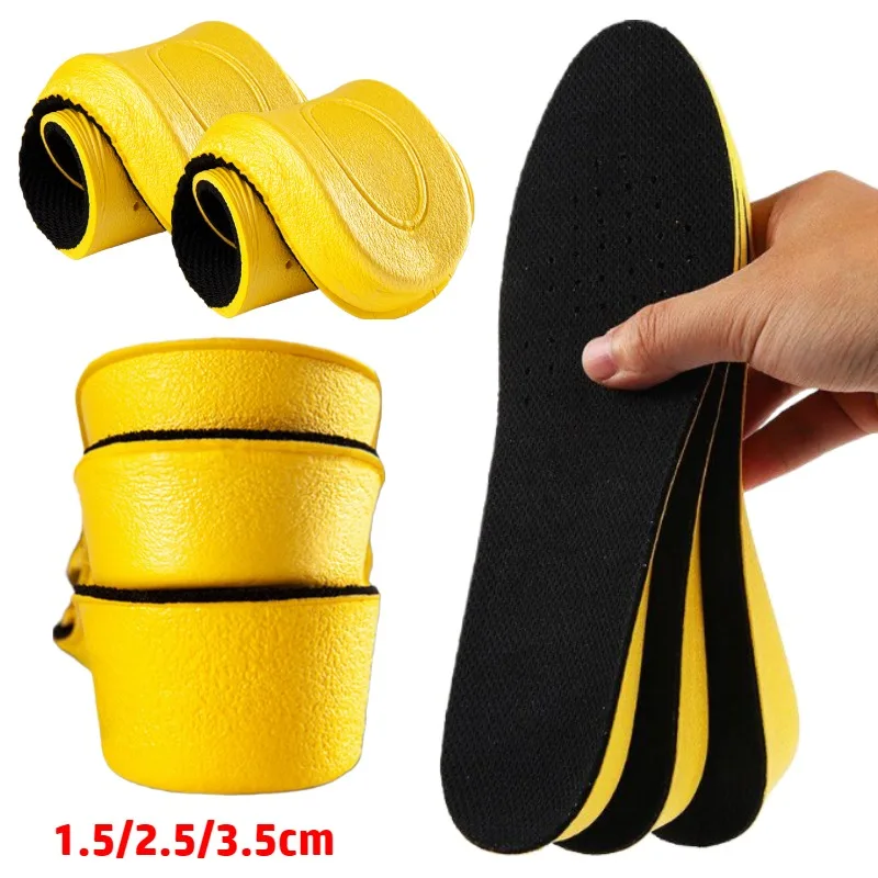 ارتفاع غير مرئي زيادة النعال للنساء الرجال مصعد كعب رفع حشايا الحذاء وسادة وسادة تنفس امتصاص الصدمات