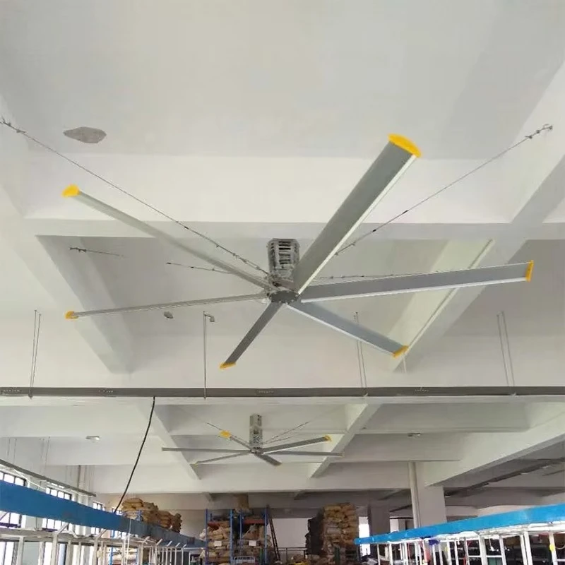 Wholesale Big Ass Electric Industrial Fan Cheap Factory Price Aluminum Ceiling Mounted for Farm Use AC 220V