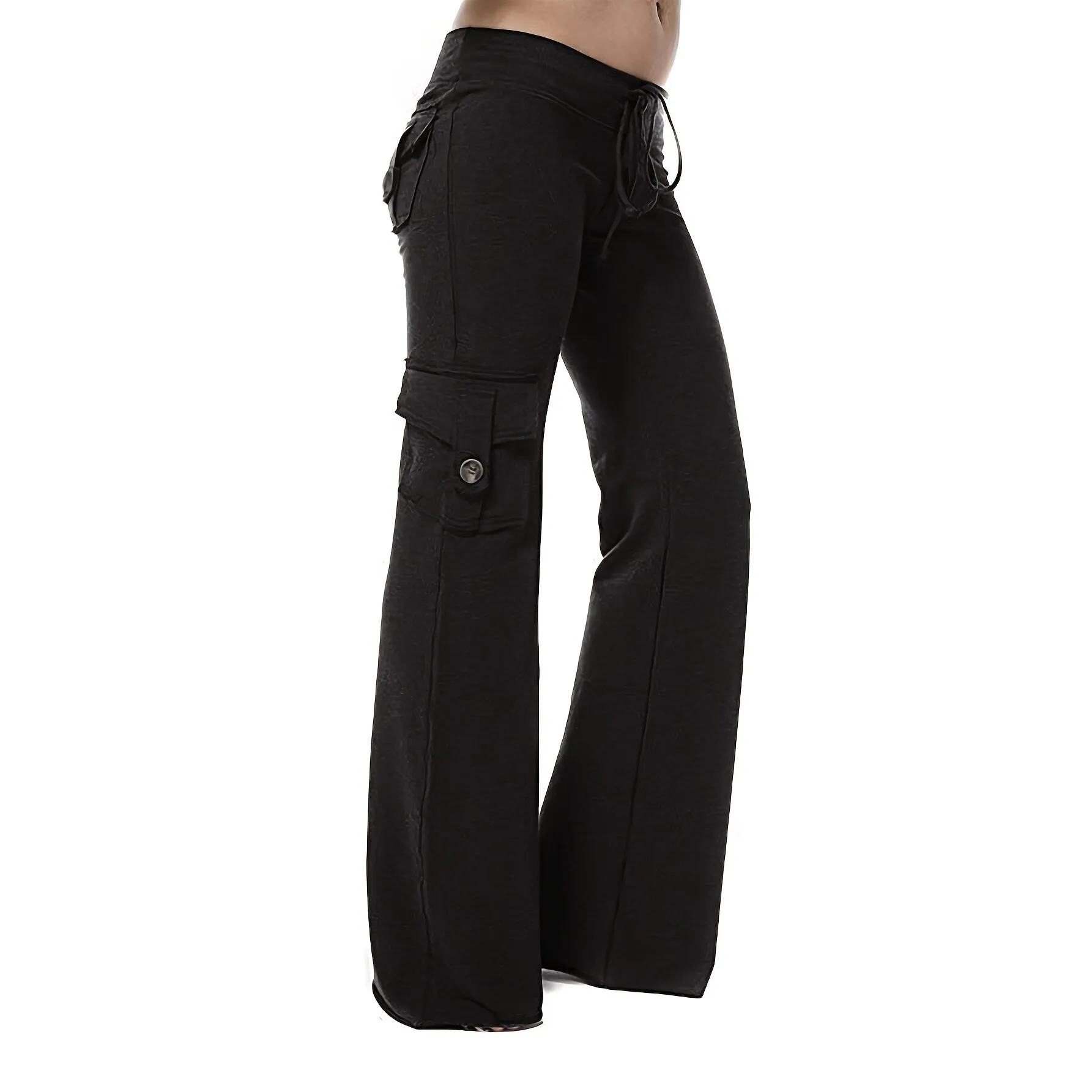 

Neutral Yoga Wide Leg Pants Elastic Waist Harlan Style Casual Trousers for Women Spring Season Other Material 100%