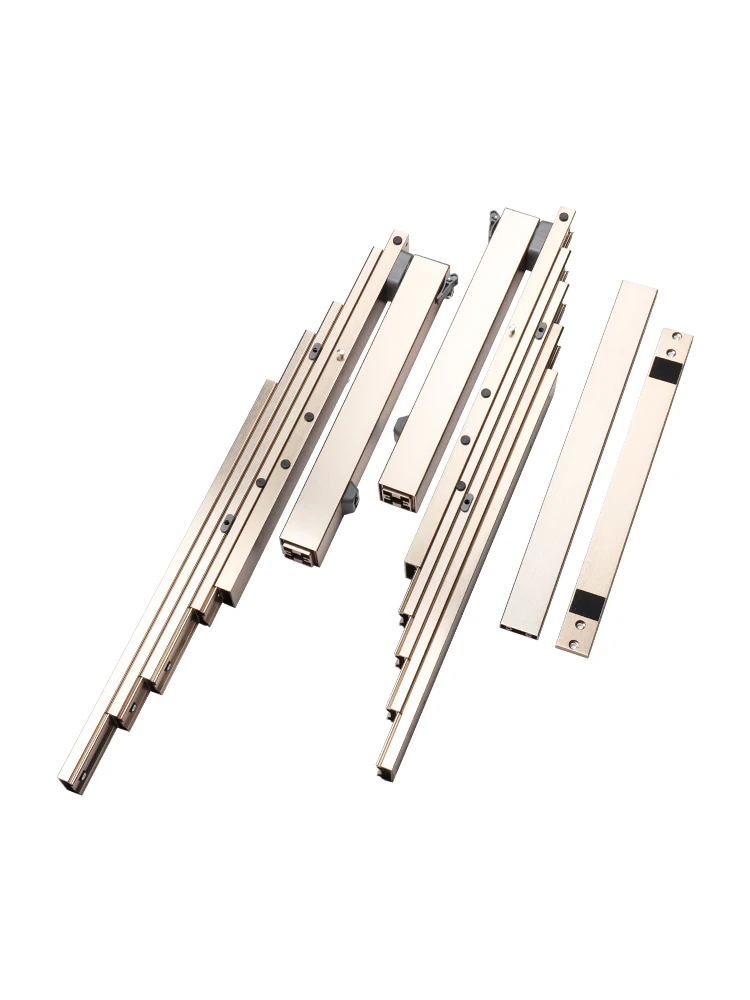 Imagem -05 - Deslize da Mesa Lateral da Cozinha da Gaveta Escondida Trilha de Várias Seções Impulso Plano com Pés Dobramento Invisível Retire o Trilho de Mesa