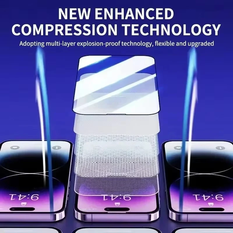 1-5 قطعة طلاء Oleophobic خالية من الغبار سهلة التركيب واقي للشاشة آيفون 16 15 14 13 12 11 17 Pro Max XS 17Air Series #4