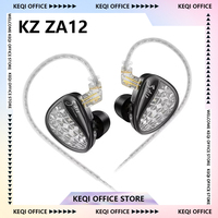 KZ ZA12 2DD+4BA Hybrid IEM Wired Earphones InEar Monitor Hifi Adjustable Tuning Headphones Sports Noise Cancellin Gaming Headset