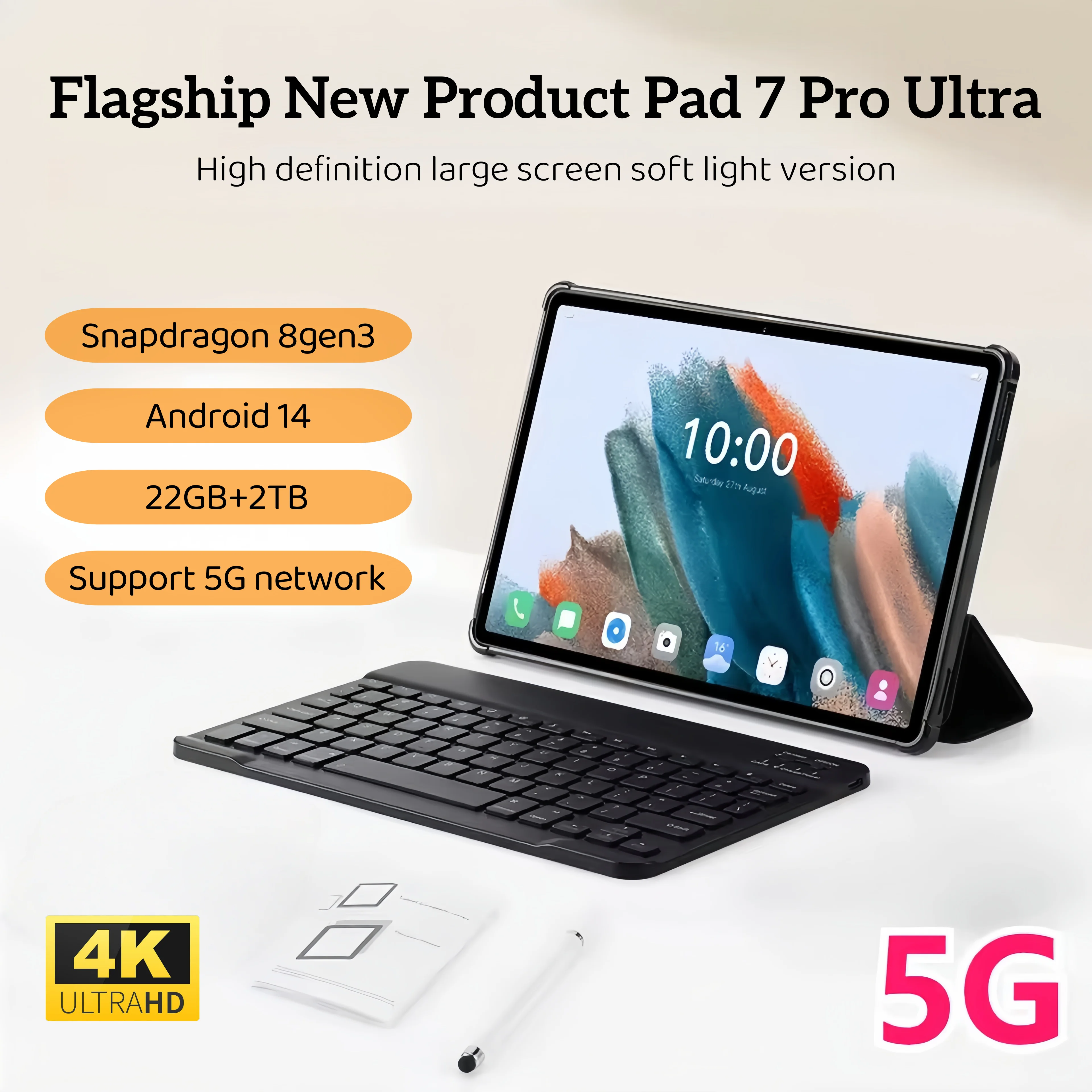 yZ[z2025N V O[o IWi ^ubgPC Pad 7 Pro Ultra Snapdragon 8gen3 Android 14 HD 4K 22GB + 2TB SIMfA 5G WIFI 120Hz