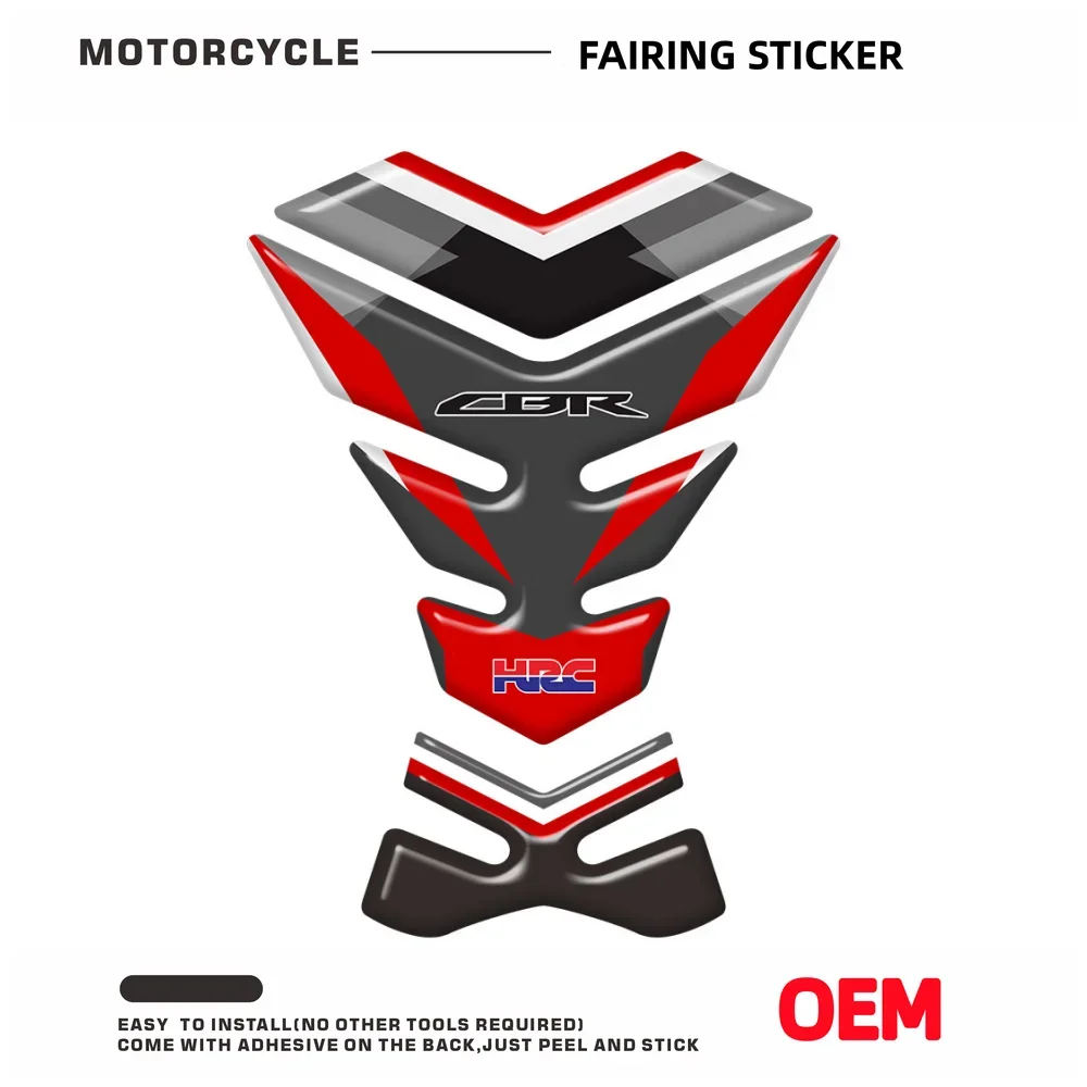 Motorcycle Chrome CBR HRC Decal Fuel Tank Cap Cover Sticker Pad For CBR600RR CBR1000RR REPSOL CBR900 CBR929 CBR954 CBR250