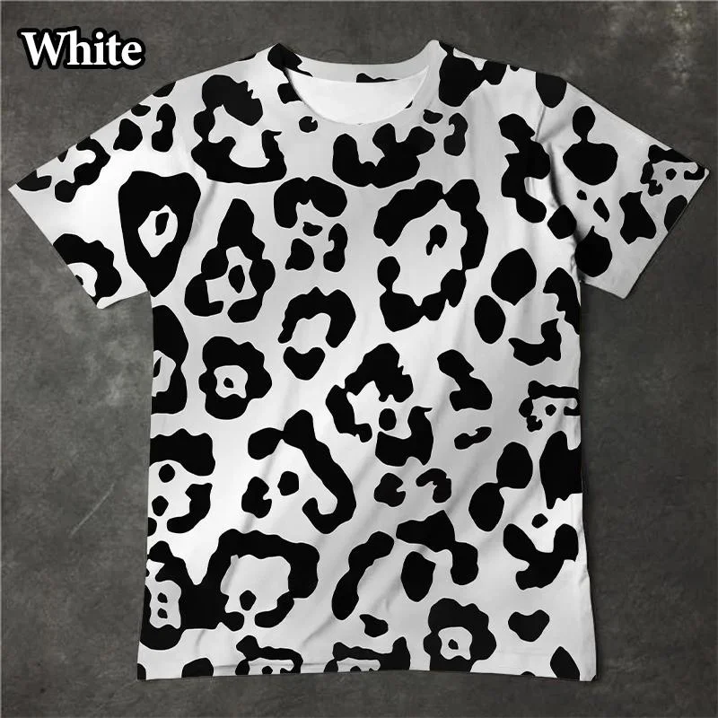 Summer new fashion animal skin 3D printed T-shirt Men's casual street multi-functional personality graphic T-shirt Fun and inter