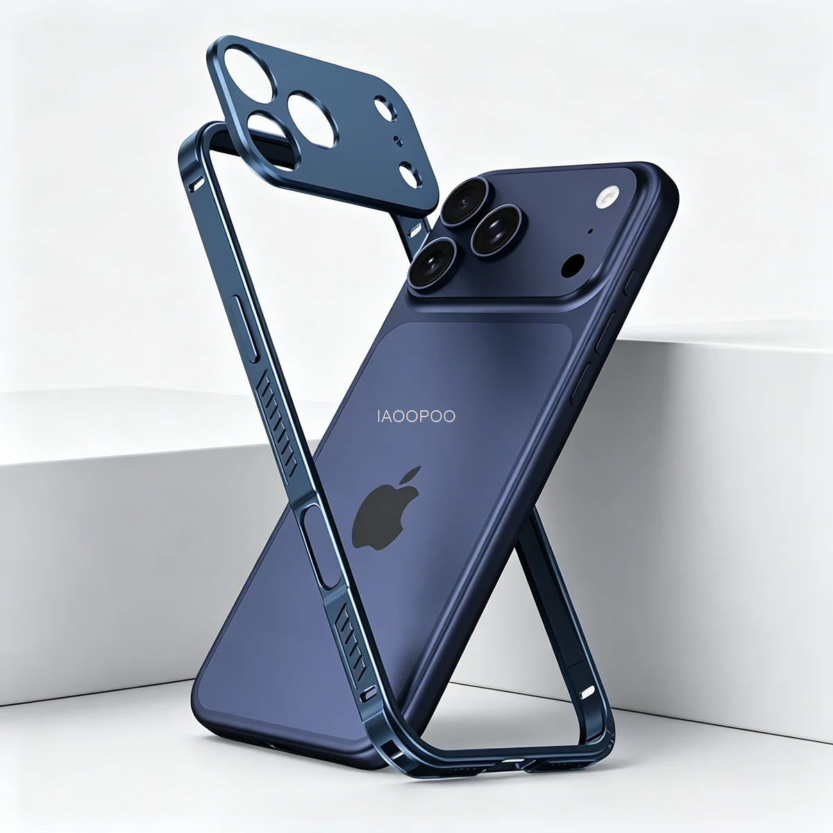 Image of Ultradünnes Aluminiumrahmen-Metall-Bumper-Case für iPhone 17 Pro Max Air 16 15 14 13 12 Pro Max mit Linsenschutz