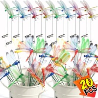 Simulation Dragonfly Clip Bug Deterrent Realistic Dragonfly Hat Clip Bug Dragonfly Stakes Bug Repellent Clips Garden Decoration