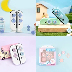 Cute D-pad Cross Button ABXY X Key Sticker Joystick Thumb Stick Grip Cap Cover For Nintendo Switch NS Oled Joy-con Skin Case