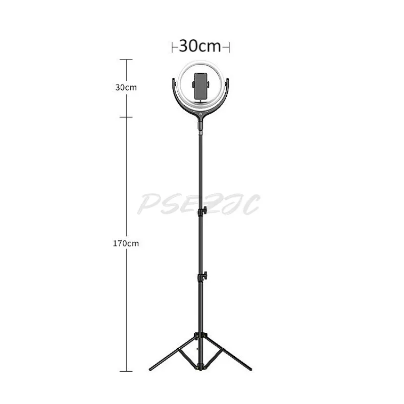 Juego de soporte de suelo LED con luz de relleno 539B, luz de belleza de 12 pulgadas, atenuación sensible al tacto, tres temperaturas de Color