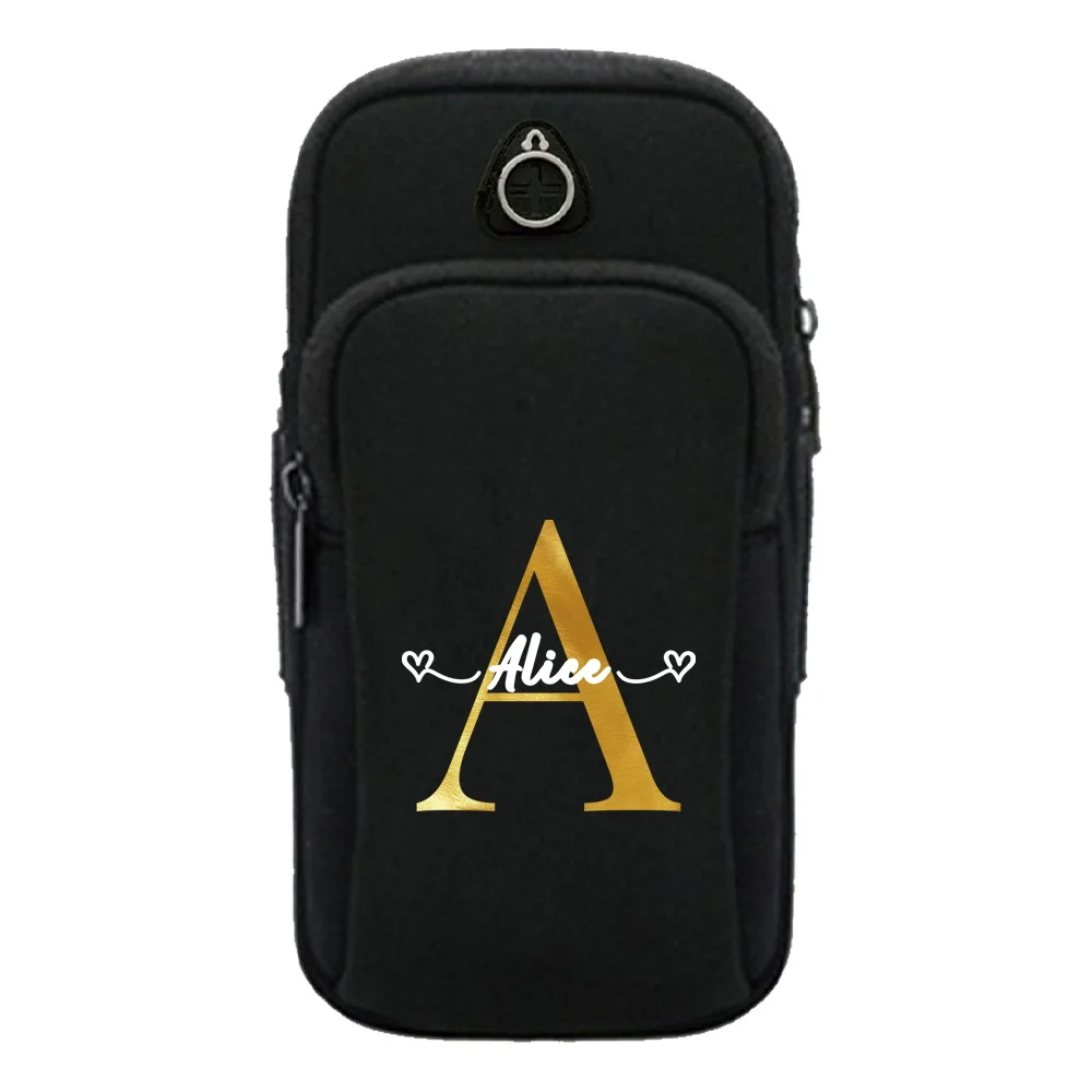 Customized Name: Arm Strap Sports Phone Bag Running Arm Phone Bag Sports Phone Bag Personalized 26 Word Printing