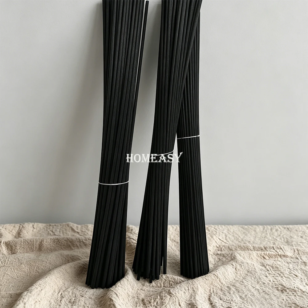 100Pcs 70cm Extra Long Black Fiber Reed Diffuser Sticks, Aromatherapy Volatile Sticks Home Aroma Fragrance Decor Accessories