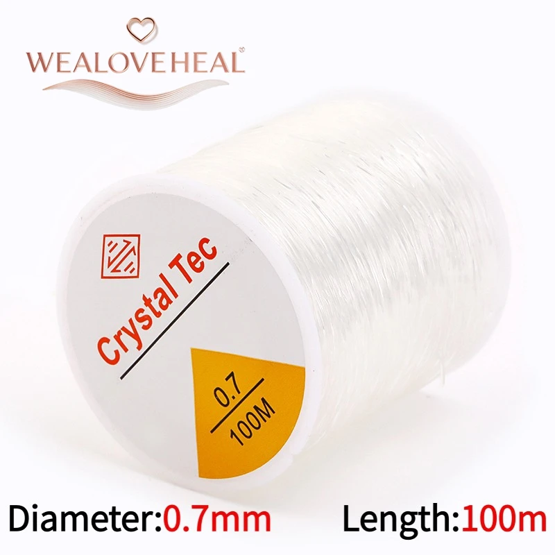 Starkes 0,4-1,0mm Elastisches Kordelband für Schmuckherstellung, Transparenter Dehnbarer Faden für DIY Armbänder Halsketten, Perlenschnur Zubehör – Detail 24