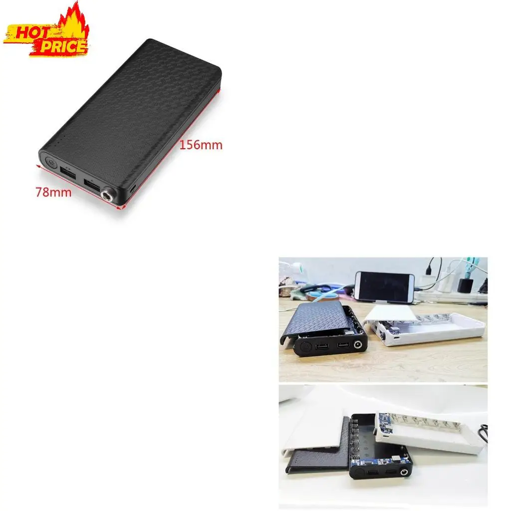 

for DC Output 9V/12V 7x18650 Battery for Case Dual USB Output for She