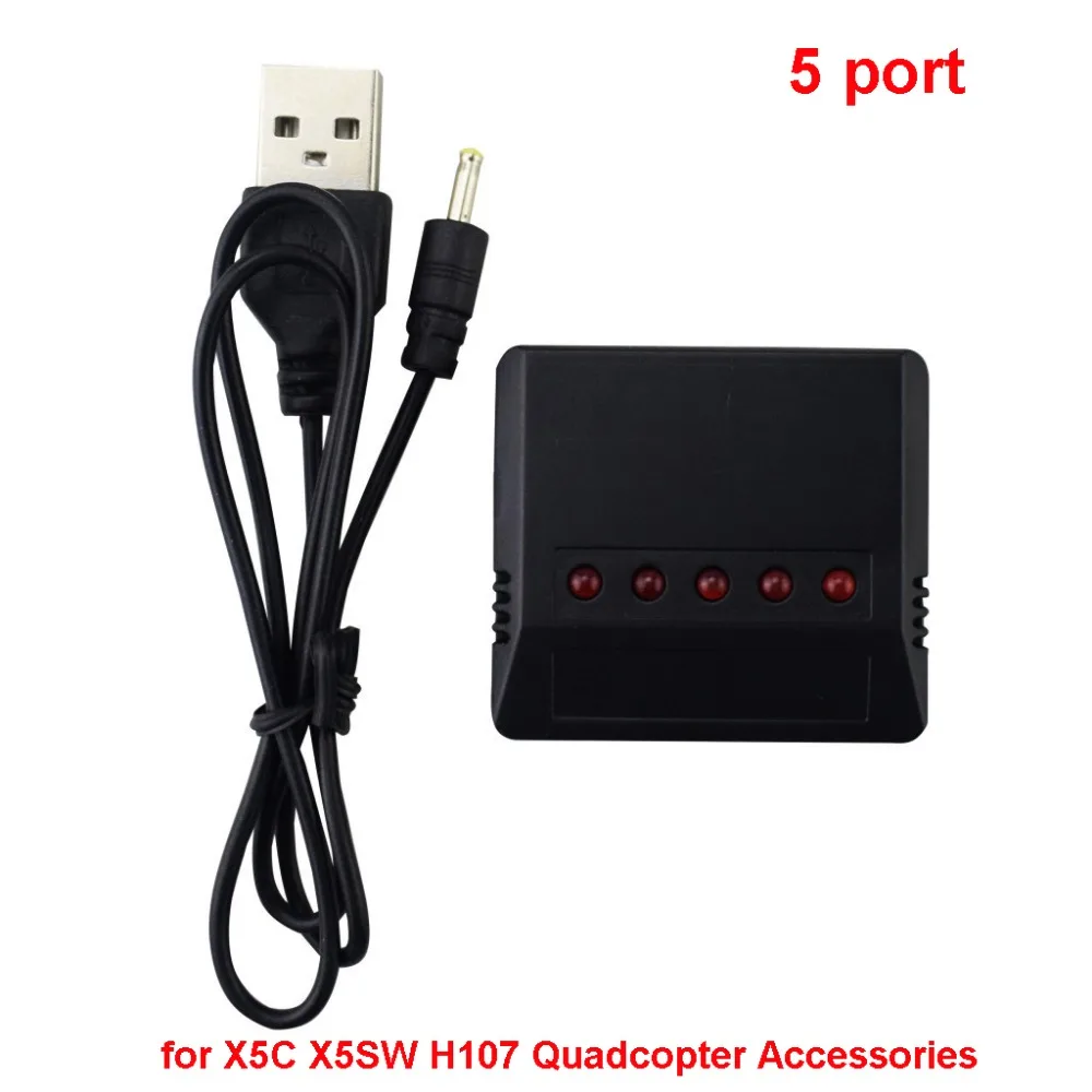 Mini 4 Poort 5 poort 6 poort Lipo Batterij 3 Stijlen Zwart/Groen USB Lader Plastic RC UFO quadcopter Helikopter Onderdelen