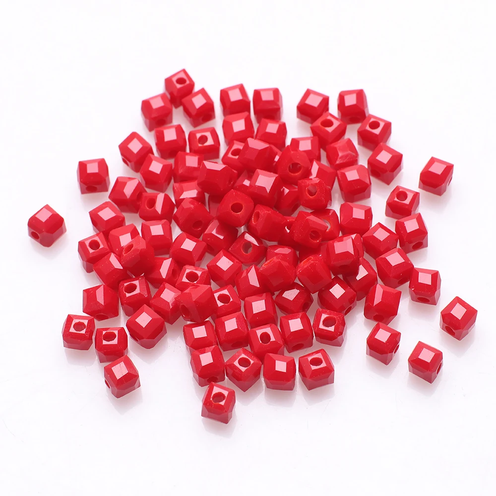 2 3 4 6 8 10mm Austrian Crystal Glass Square Beads Crfats Material Jewelry For DIY Making Bracelets Earring Rings Accessories