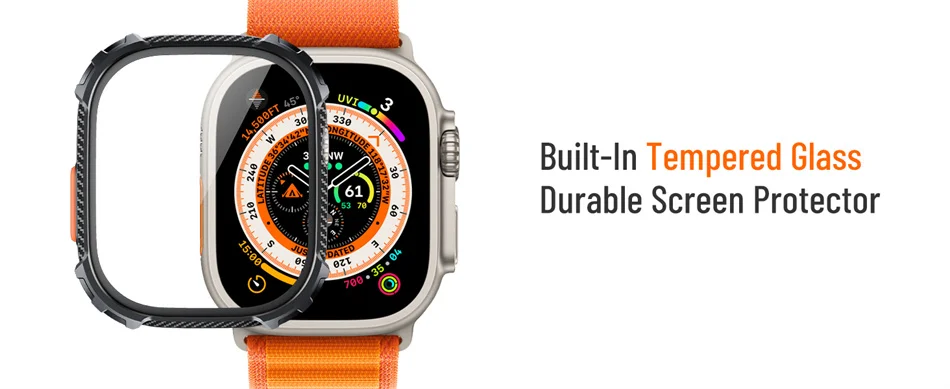 I-BLASON For Apple Watch Ultra 4/3/2/1 Case 49mm Armorbox Rugged Watch Band with 2Set Built-in Tempered Glass Screen Protector