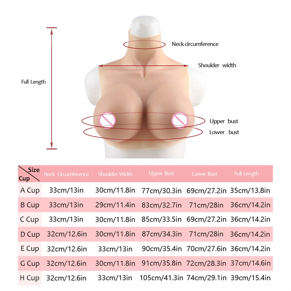 Tgirl False Tits Fake Boobs Silicone Breast Forms Sexy Huge Tit for Crossdresser Transgender Drag Sissy Cosplay Chest