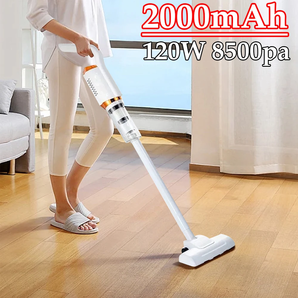 Handheld Vacuum Cleaner 120W 8500pa Wireless Vacuum Cleaner Household CarPortable Dual Purpose Mop Vacuum Cleaner Sweeper