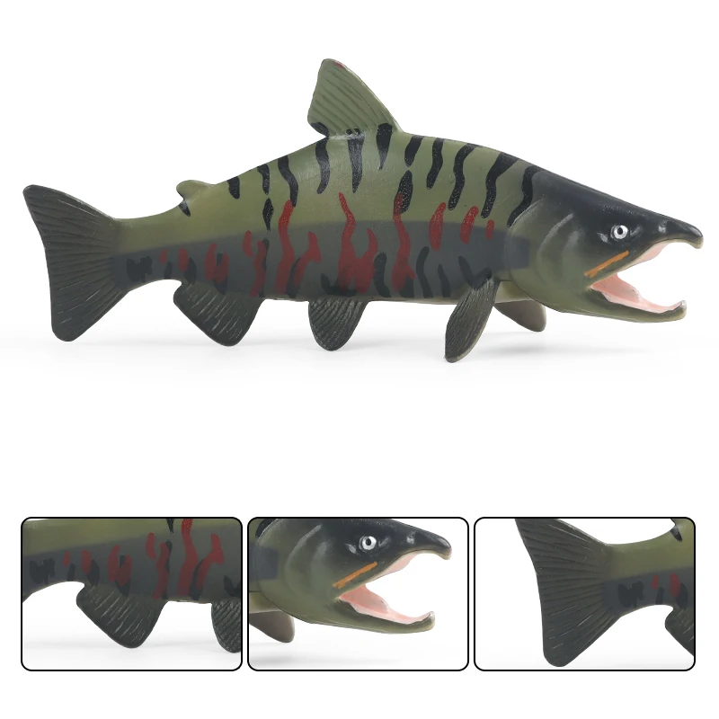 Oenux Sealife Tiere Actionfiguren Ozean Fisch Lachs Thunfisch Modell Figuren Mini PVC Schule Projekt Kid Collection Bildung Spielzeug – Detail 6