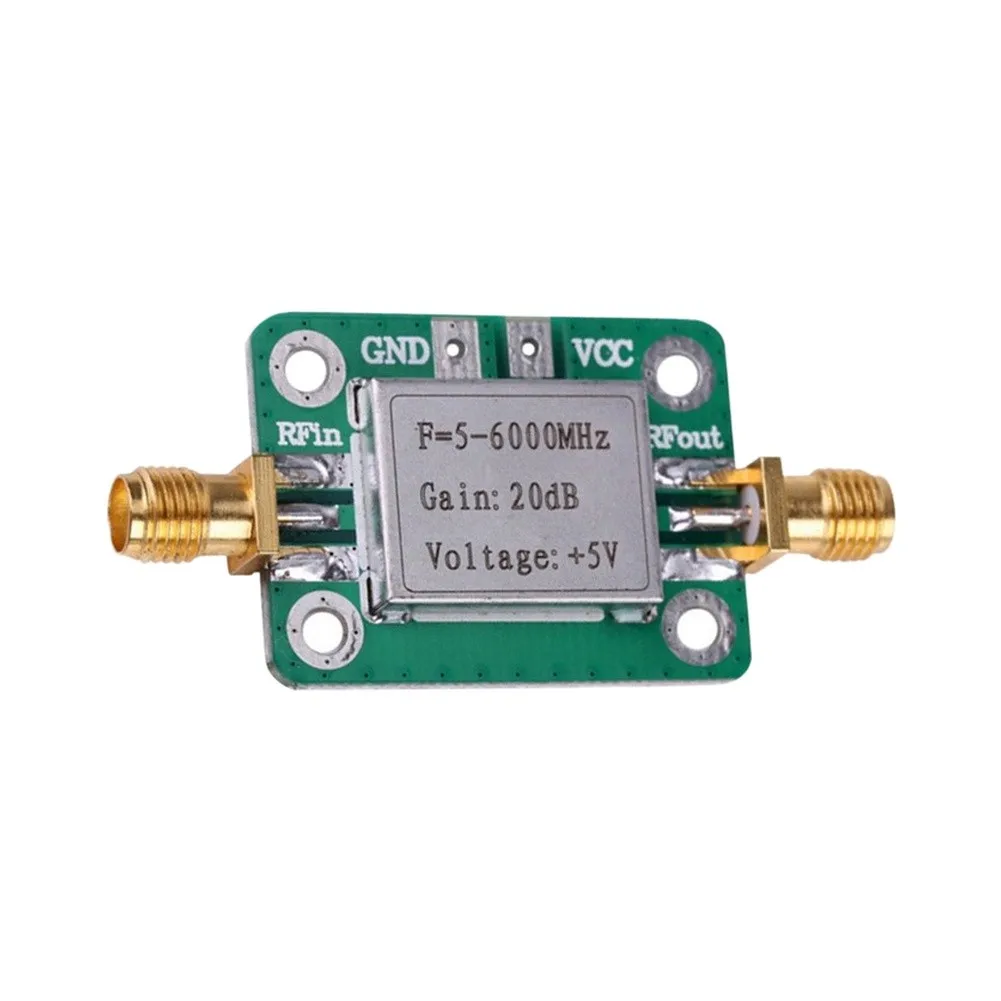 Ultra-Wideband For Amplifier for 5MHz to 6GHz Applications with For SMA Interface 20dB Gain and +21dBm Output Power Capability