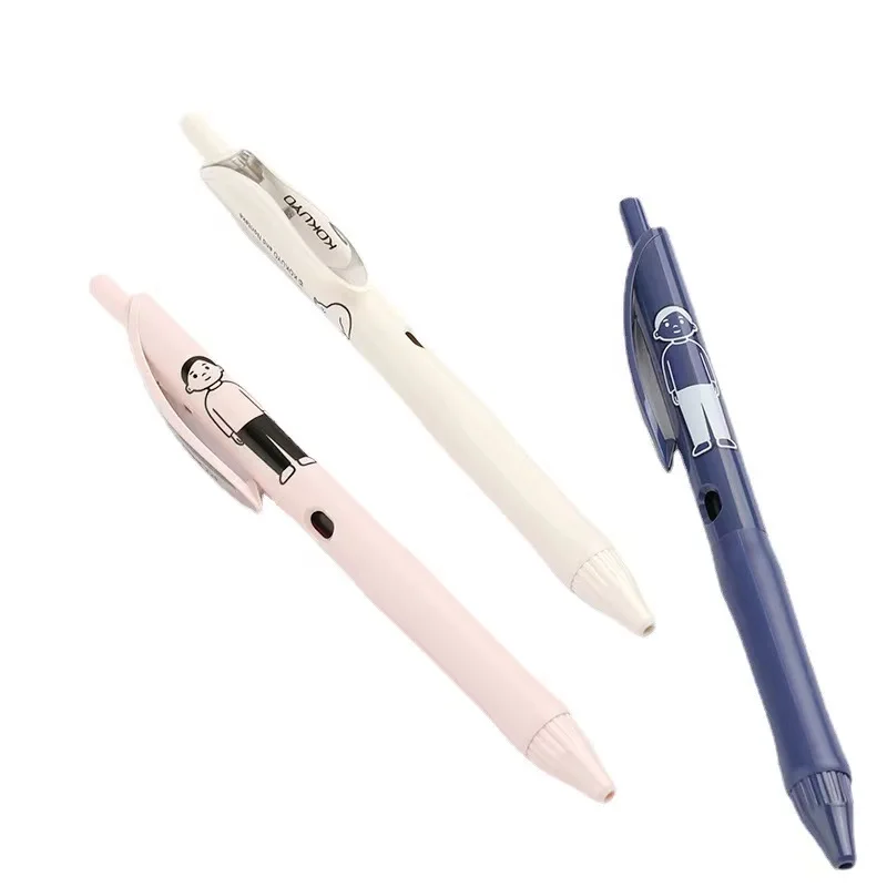 Pressione Caneta Gel de Secagem Rápida, Caneta Signature Bonito, Suprimentos de Escrita, 0,5mm, 1Pc