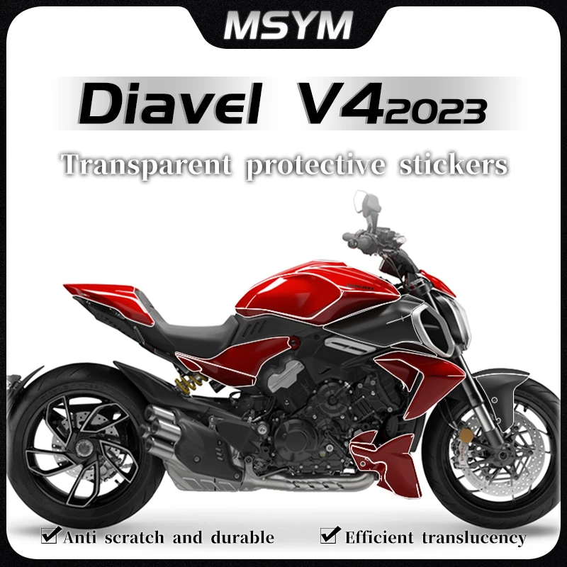 

Motorcycle Invisible car cover instrument panel film protection fuel tank sticker accessories For Ducati Diavel V4 V 4 2023