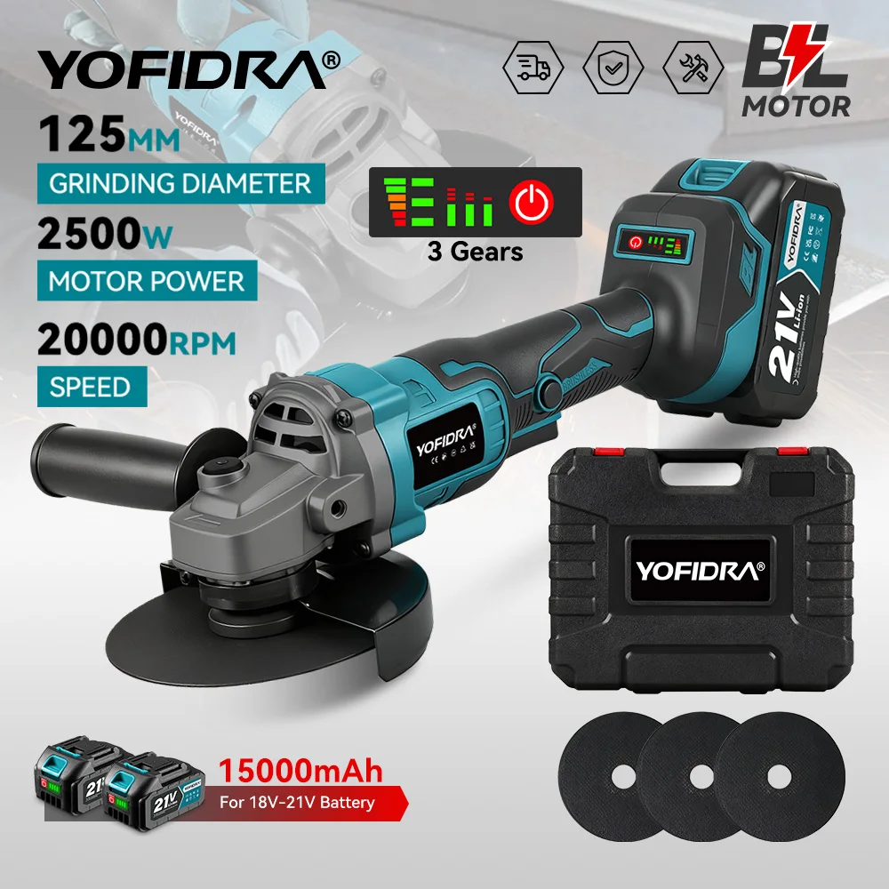 �y�Z�[�����zYOFIDRA 125mm 3�i�K�ϑ� �u���V���X�A���O���O���C���_�[ �R�[�h���X �����E�؍ތ����E�ؒf�H�� �}�L�^21V�o�b�e���[�s���Ή�