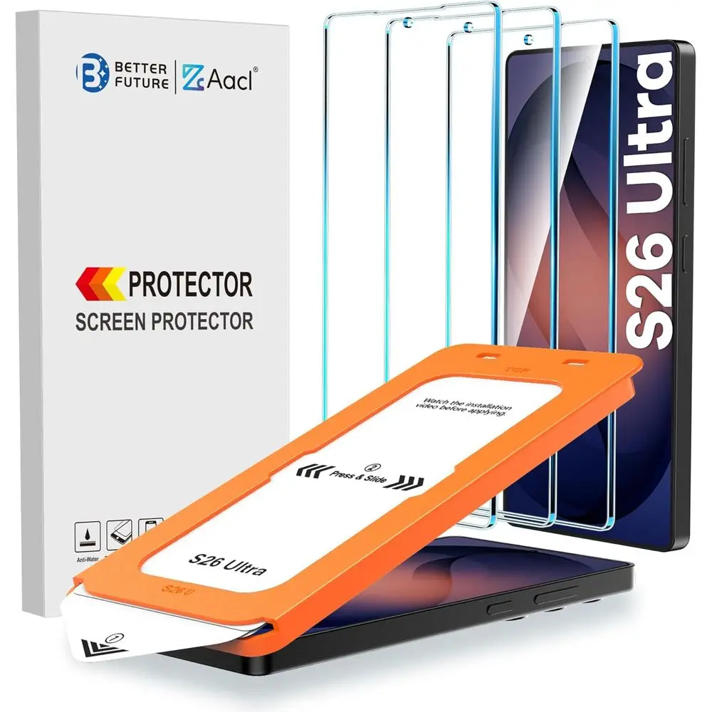 

3-Pack Tempered Glass Screen Protector for 6.9 Inch Ultra HD Display, 9H Hardness, Bubble-Free Installation
