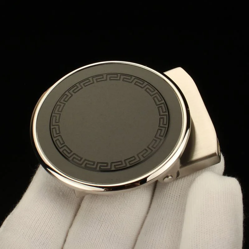 

3.5cm Stainless Steel Automatic Buckle Men's Dress Belt - Inner Wear Pure Steel Buckle, Business Style