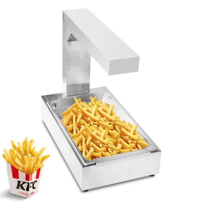 Commercial Chips Warmer Stainless Steel Food Heat Light 1000W Fry Heat Lamp Electric French Fries Display Warmer
