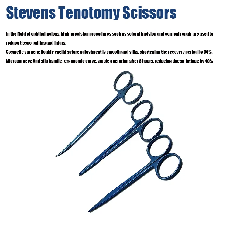 Titanium Eye Scissors Stevens Tenotomy Scissors Enucleation Scissors Opthalmic Surgical Instrument