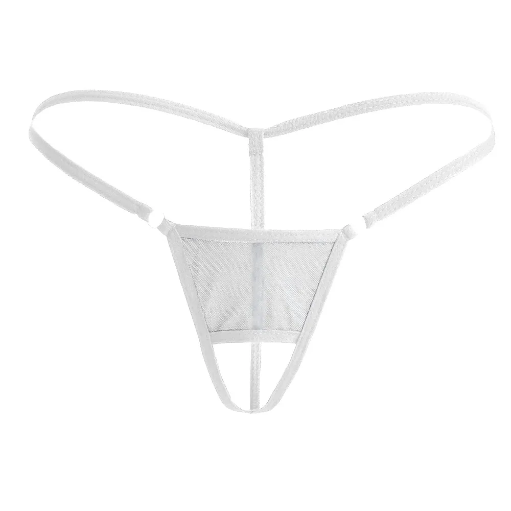 Ladies Sexy  Open Crotch Portable Comfortable Thong Fashion Solid Color Panties Thong Jockstrap T String Transparent Underpants