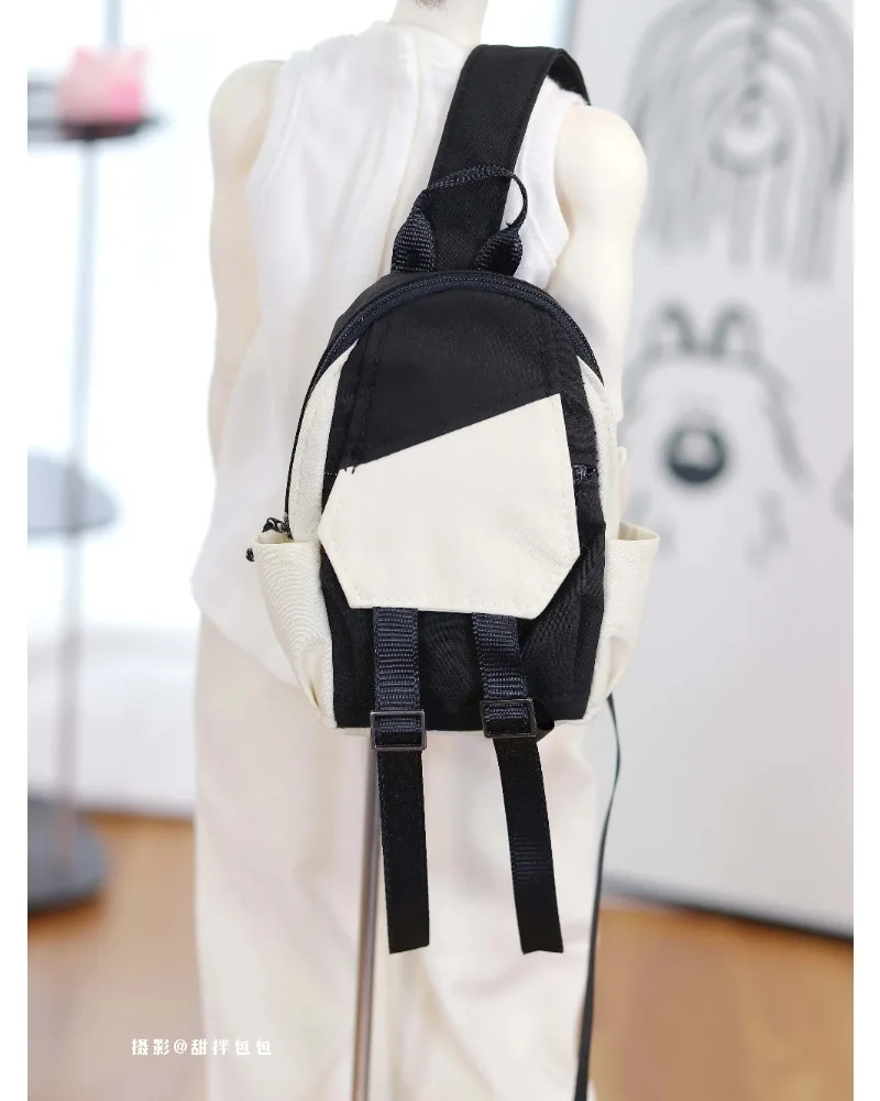 BJD – sac à dos asymétrique épaule dénudée, blocage de couleur, 75 oncle 1/4 ID75, accessoires de poupée BG15