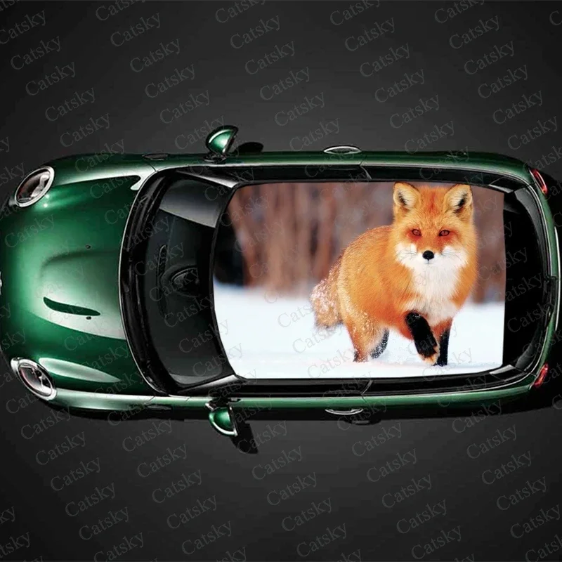 

fox animal Car stickers decals cars roof sunroof decoration sticker vinyl wrap modified itache auto decal