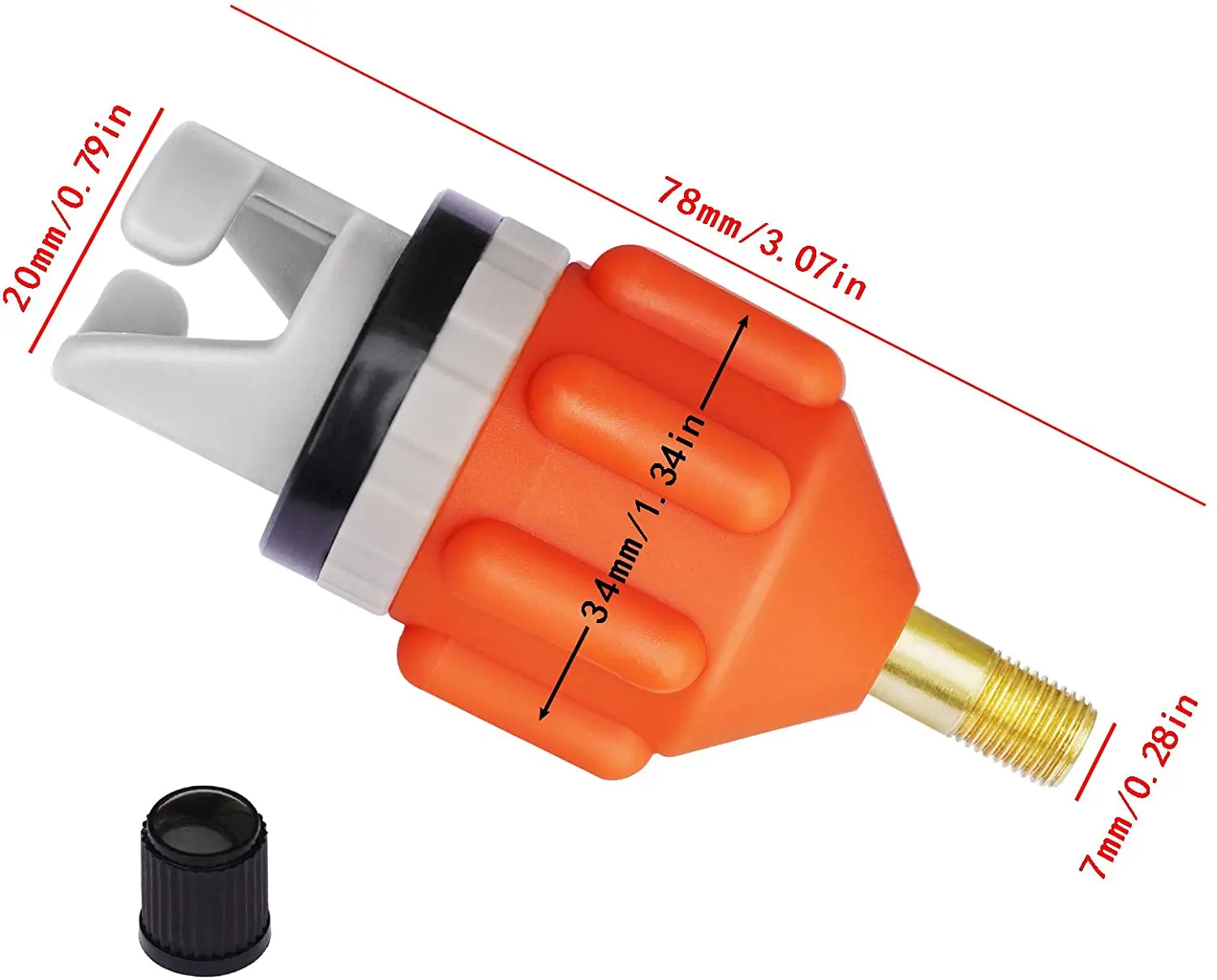 Durable Air Valve Adaptor Wear-resistant Rowing Boat Air Valve Adaptor Nylon Kayak Inflatable Pump Adapter for SUP Board