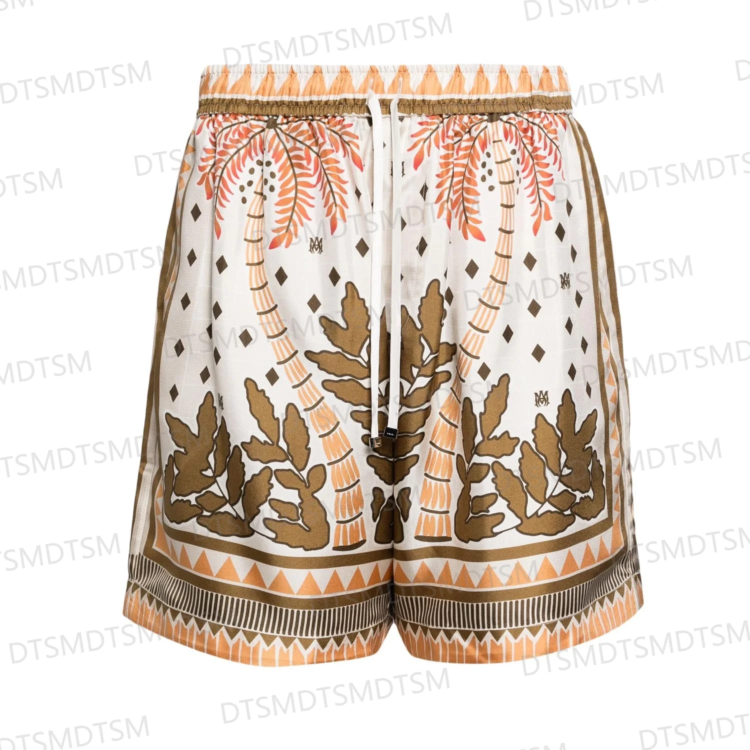 2024 New Summer Palm Tree AMIRIRA Luxury Brand Drawstring Street Shorts Casual VacationBeach DailyLife Kids/Adullt Pants
