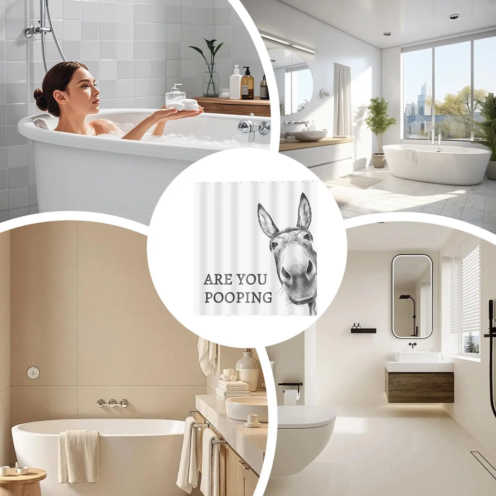 

Шкаф для душа в ванной комнате, 72 х 72 дюйма, водонепроницаемый милый декор с 12 крючками, вкладыш для душа для фермерского дома, рождественского зимнего праздника