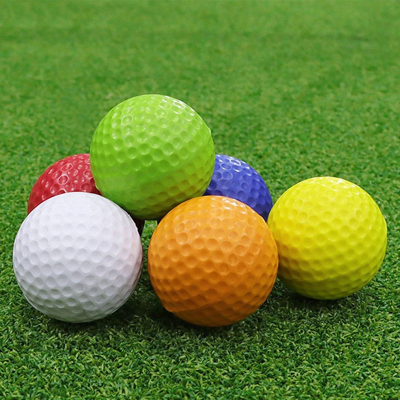 Pelotas de Golf de espuma de PU para interior, 5 piezas, esponja sólida, pelota de práctica de Golf, 4,27 cm/1,68 pulgadas, juguetes para niños, accesorios de Golf