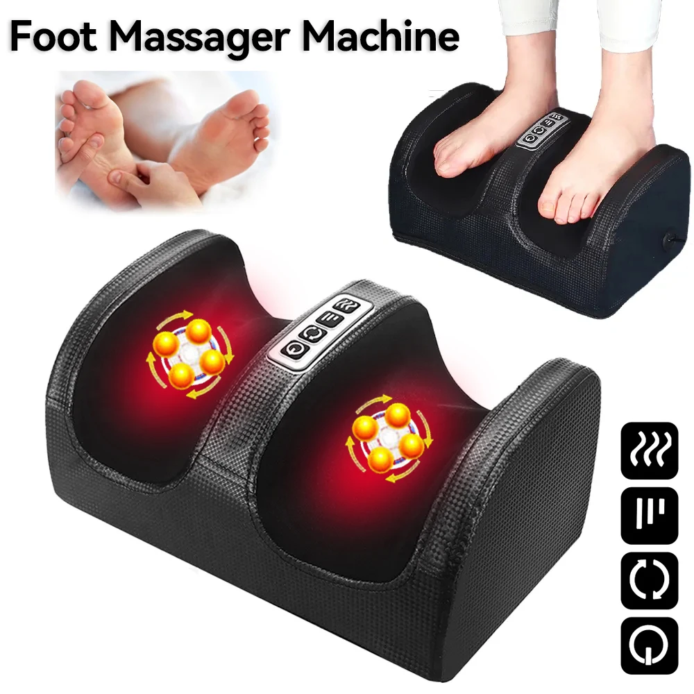 

Electric Heat Therapy Foot Leg Massager Heel Fascia Massage Sport Yoga Foot Calf Muscle Kneading Relax Office Home Use Foot Spa