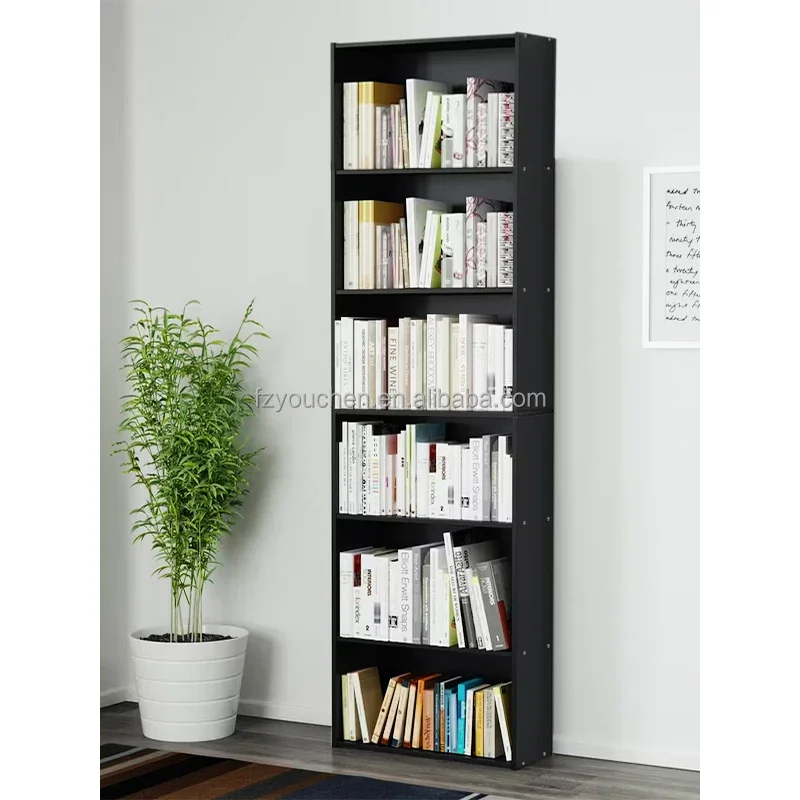 Modern Wooden Display Book Shelf Free Standing Multi-tier Storage Rack Bedrooms Living Room Furniture Bedroom Beds Wooded Panel